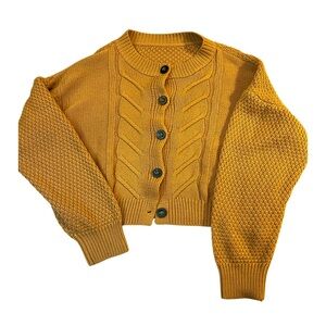 Goldenrod Girls Cozy Cable Knit Sweater
